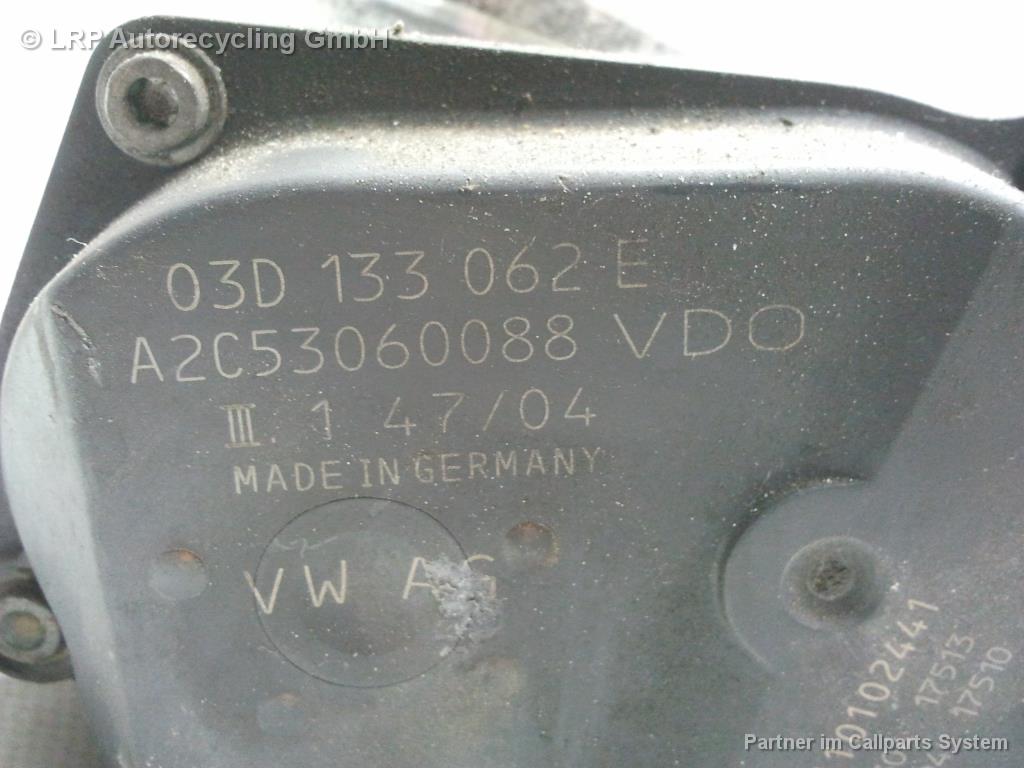 VW Polo 9N BJ2005 original Drosselklappe 1.2 40kw BMD 03D133062E VDO A2C53060088