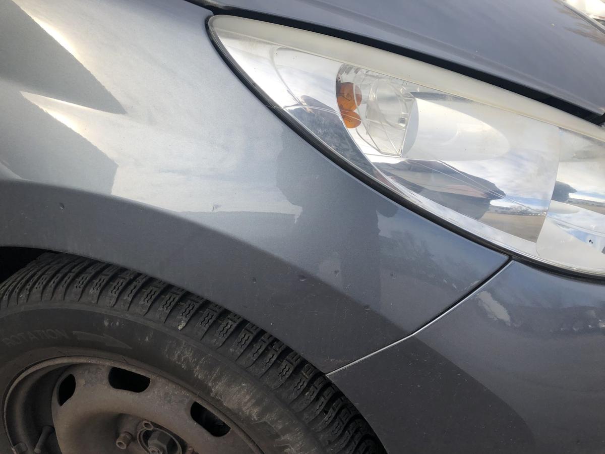 Peugeot 207 SW Typ WE Kotfl&uuml;gel vorn rechts Beifahrerseite KTH Thorium Grau