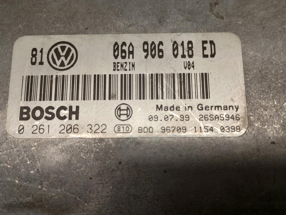 VW Bora 1J orig Steuergerät Motor 1984ccm 85kw AQY 0261206322 Bj 1999